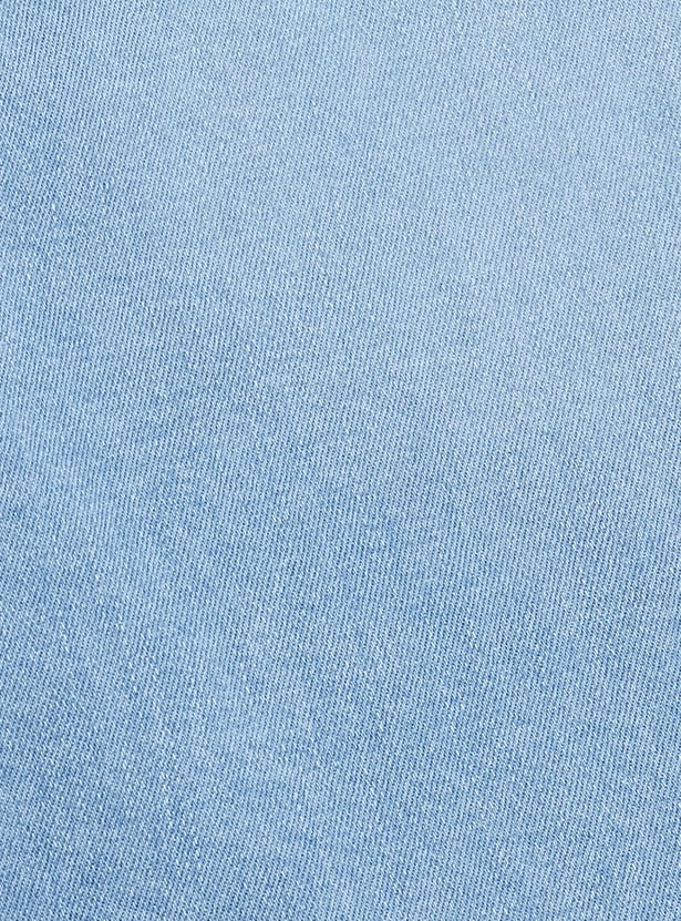 Juniors Solid Denim Shorts