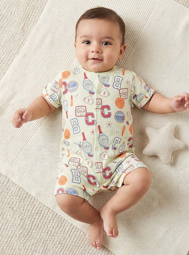 Juniors Printed Rompers - Pack of 2