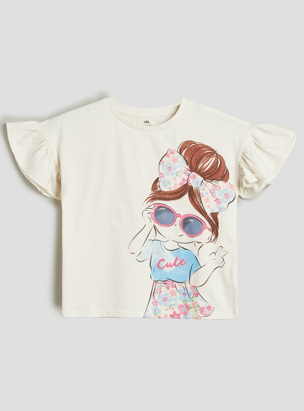 Juniors Graphic Printed Top
