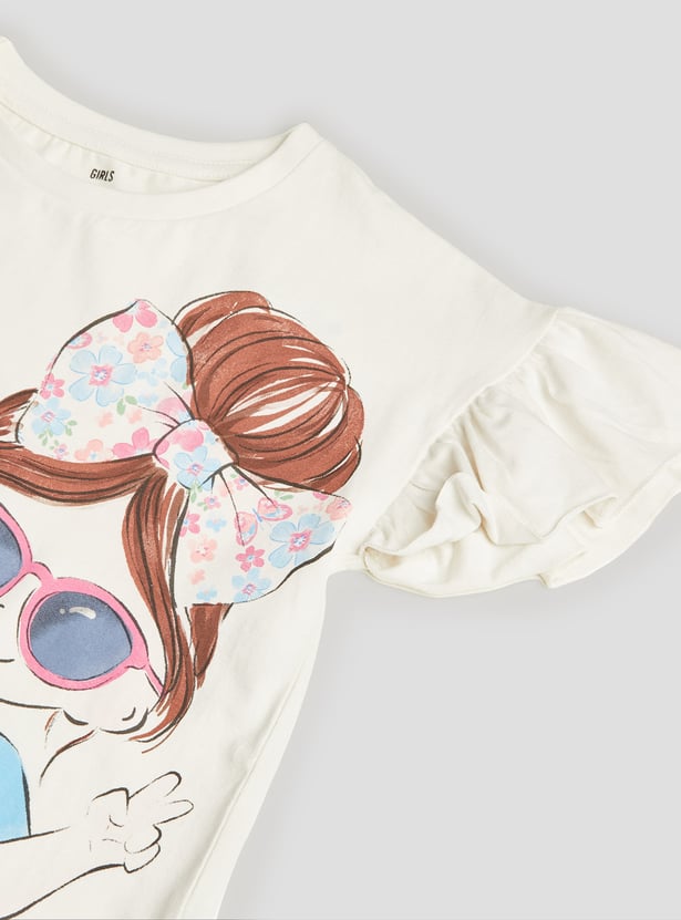 Juniors Graphic Printed Top