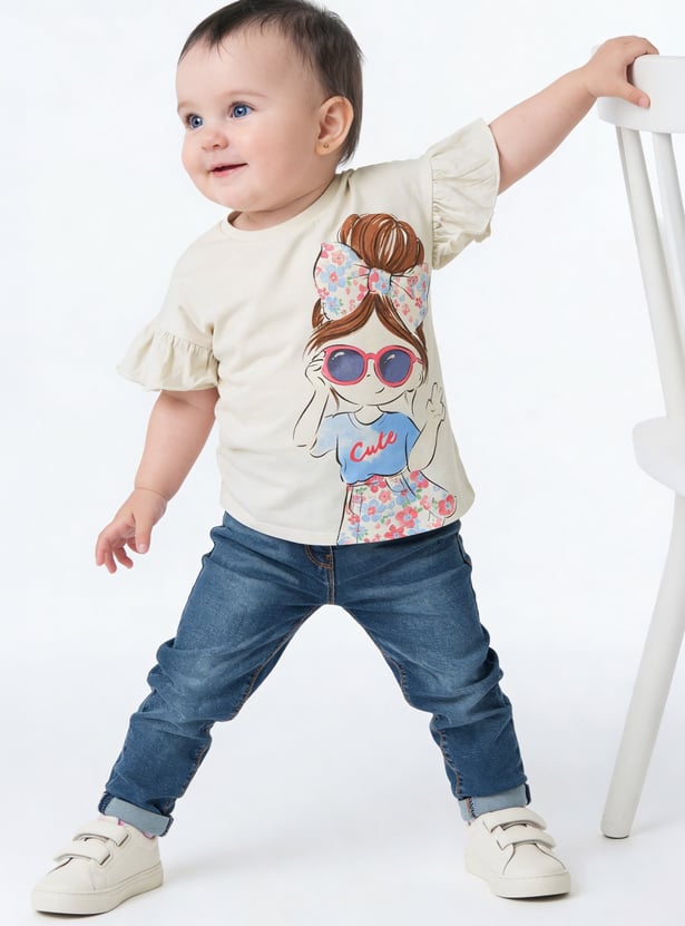 Juniors Graphic Printed Top