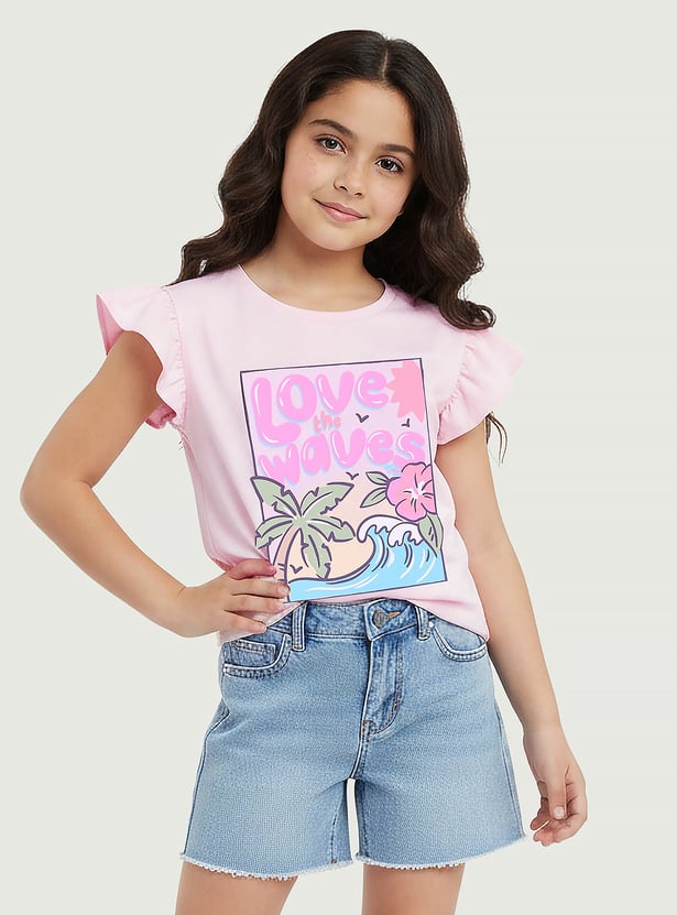 Juniors Graphic Print T-shirt