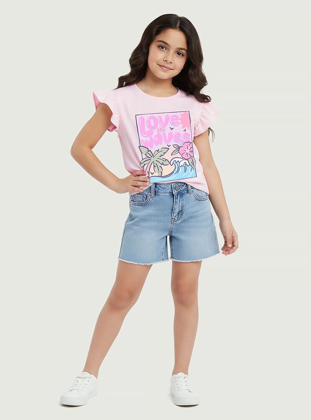 Juniors Graphic Print T-shirt