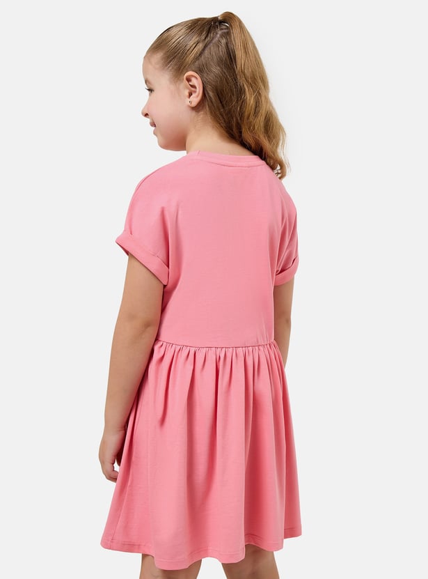 Juniors Strawberry Print A-line Dress