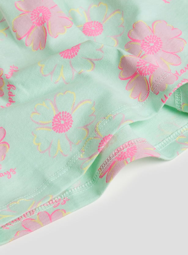 Juniors Floral Print A-Line Dress