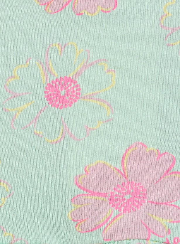 Juniors Floral Print A-Line Dress