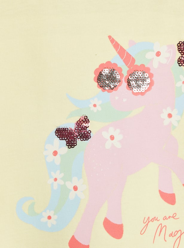 Juniors Unicorn Print T-shirt