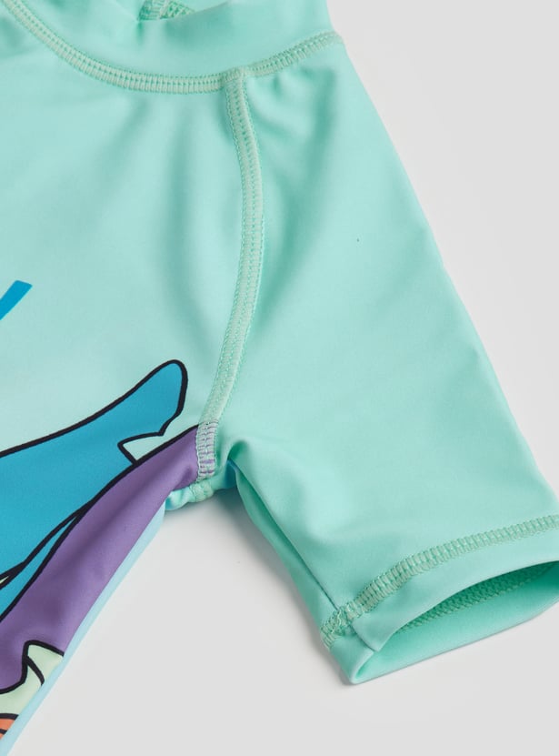 Juniors Stitch Print Swimsuit