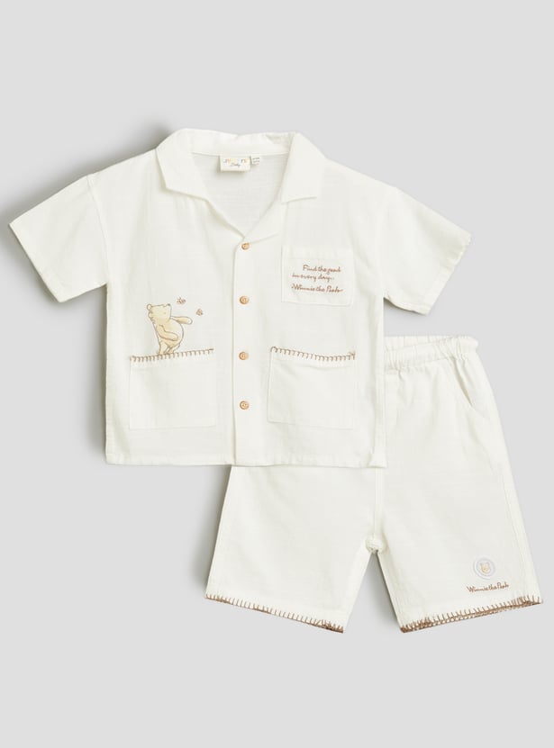 Juniors Printed Shirt and Shorts Set