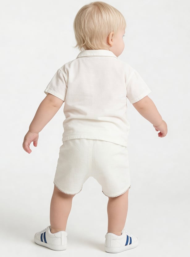 Juniors Printed Shirt and Shorts Set