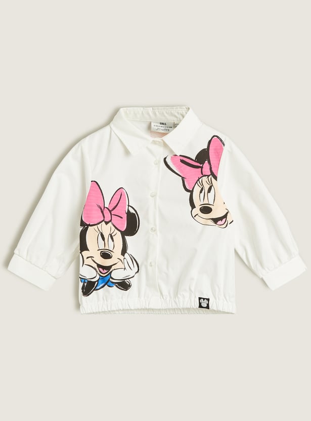Juniors Minnie Mouse Print Shirt