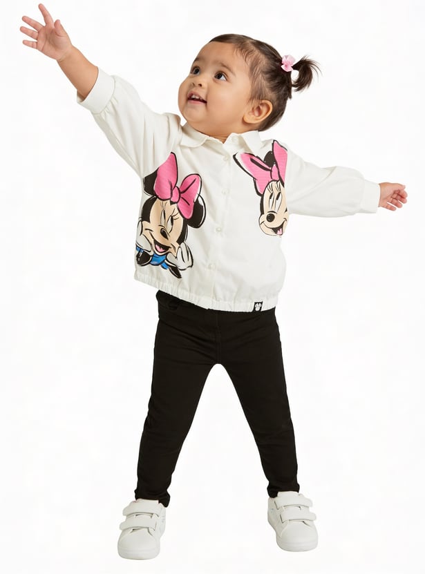 Juniors Minnie Mouse Print Shirt