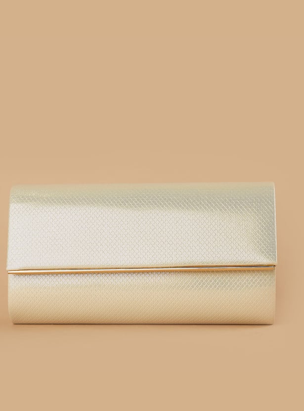 CODE Textured Clutch with Sling Strap