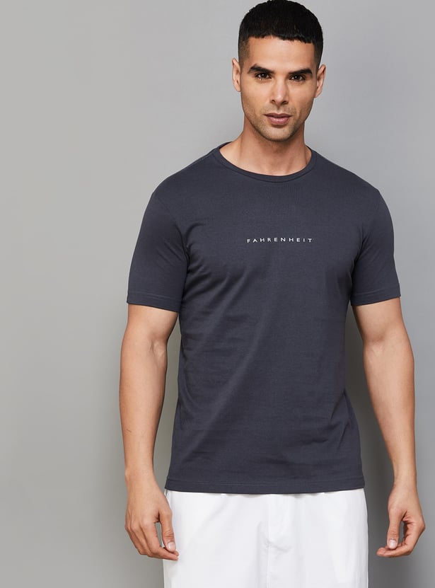 FAHRENHEIT Brand Print Slim Fit T-shirt - Pack of 3