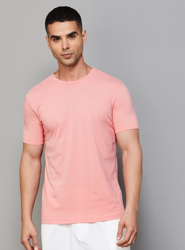 FAHRENHEIT Brand Print Slim Fit T-shirt - Pack of 3