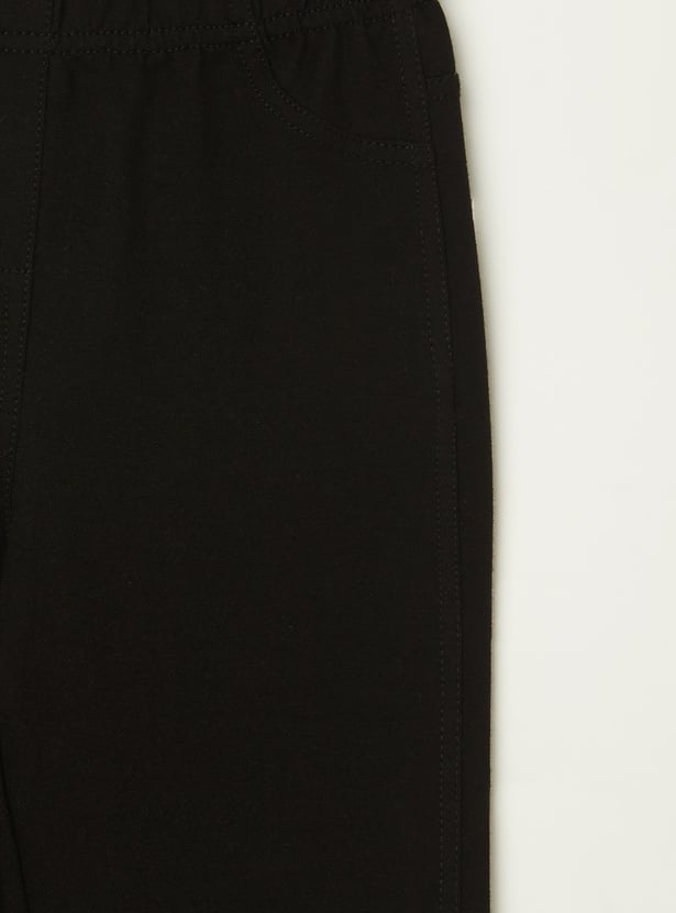 FAME FOREVER Girls Leggings with Button Accents