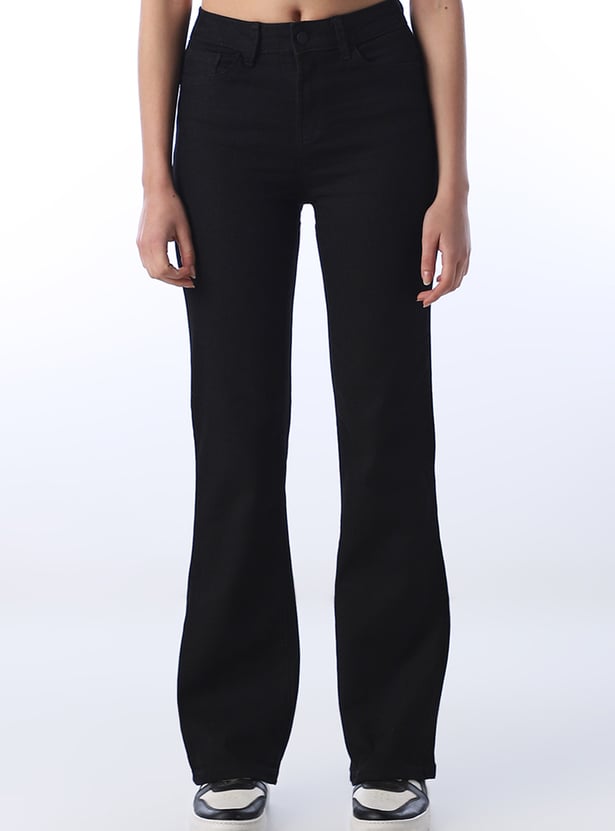 ONLY Solid Flared Jeans