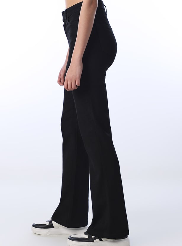 ONLY Solid Flared Jeans