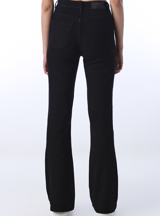 ONLY Solid Flared Jeans