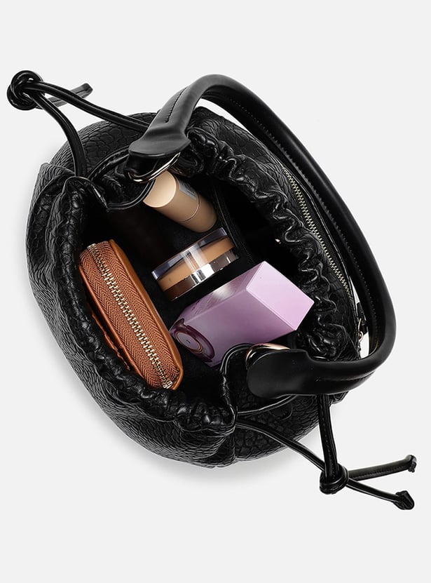 IRTH Textured Drawstring Shoulder Bag
