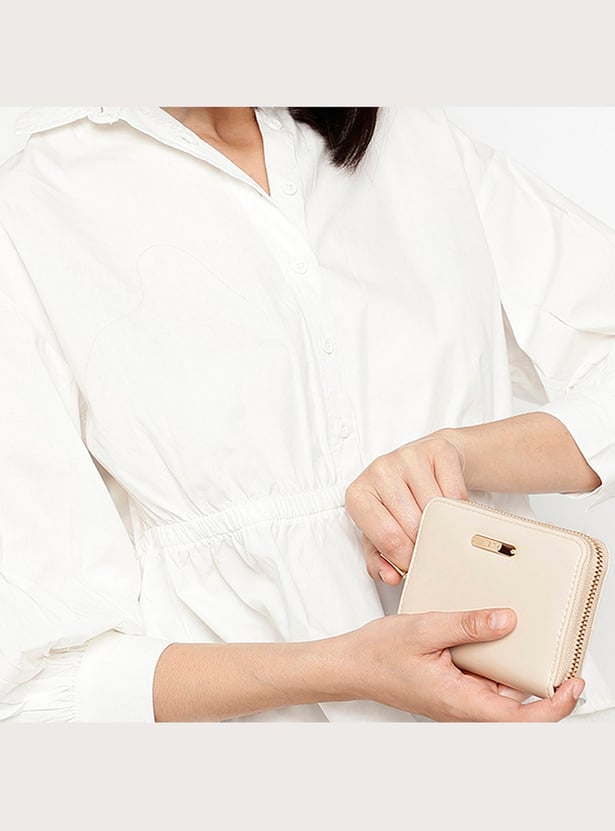 IRTH Solid Zip-Around Wallet
