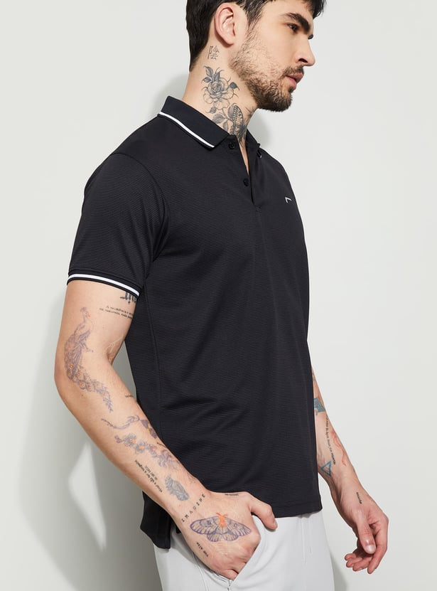 FAME FOREVER ACTIVE Solid Regular Fit Polo T-shirt