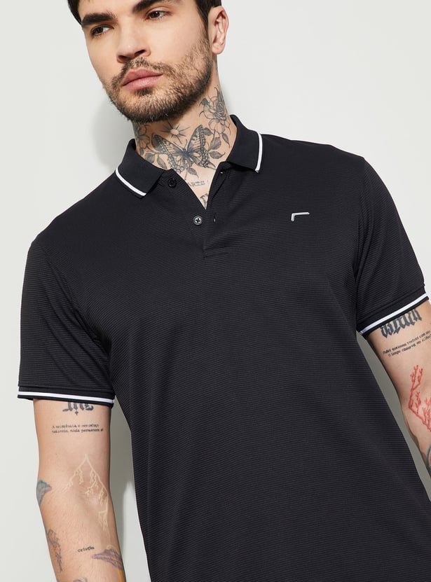 FAME FOREVER ACTIVE Solid Regular Fit Polo T-shirt