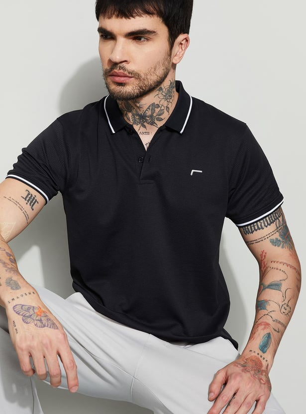FAME FOREVER ACTIVE Solid Regular Fit Polo T-shirt