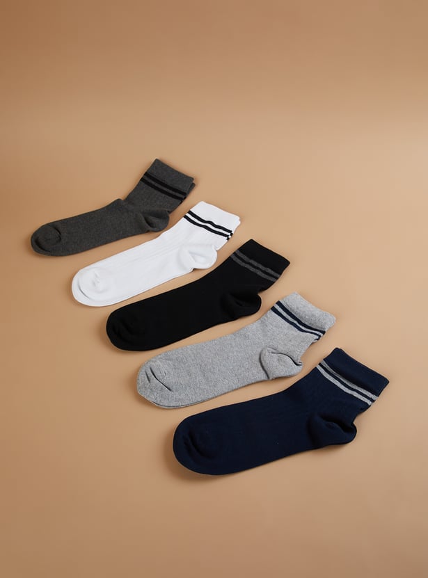CODE Striped Ankle Length Socks - Pack of 5