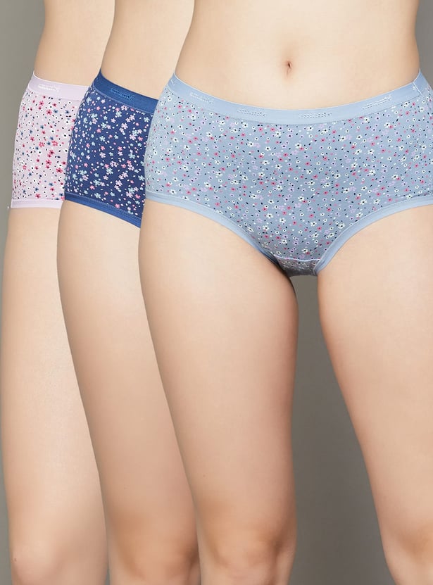 AMANTE Floral Print Hipster Panties - Pack of 3