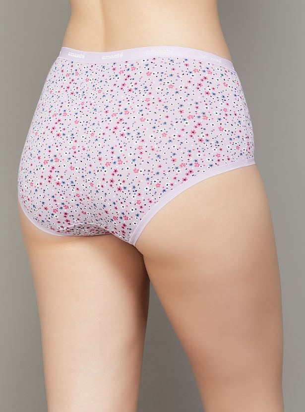 AMANTE Floral Print Hipster Panties - Pack of 3