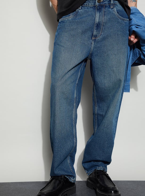 FORCA Washed Loose Fit Jeans
