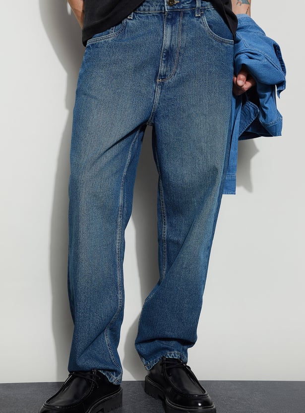 FORCA Washed Loose Fit Jeans