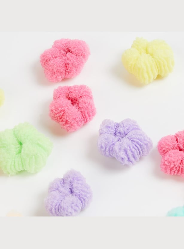 FAME FOREVER Floral Hair Ties with Pouch - Pack of 16