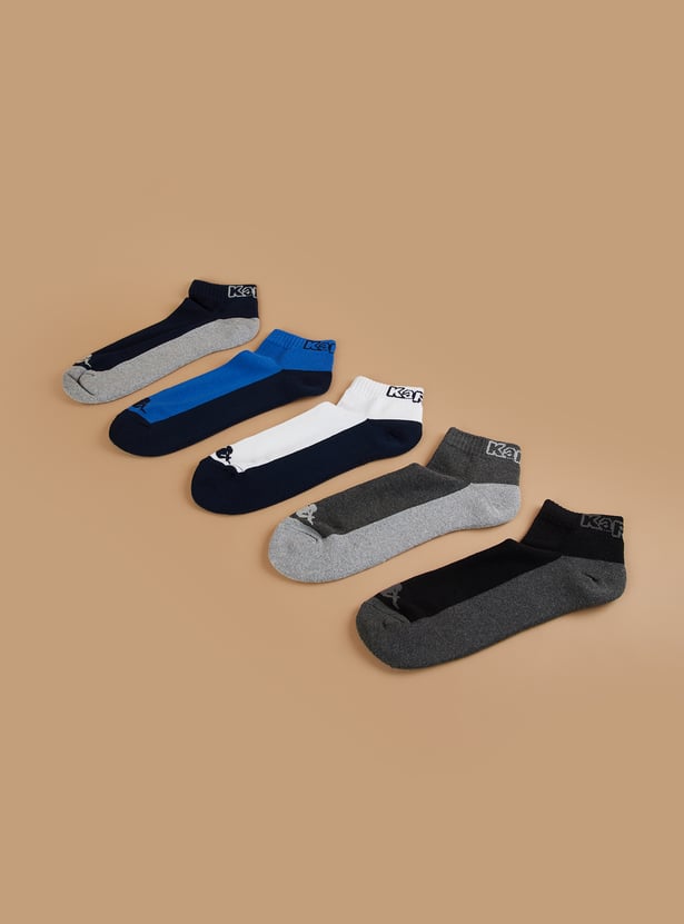 KAPPA Men Solid Ankle Length Socks - Pack of 5