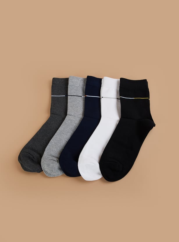 CODE Solid Ankle Length Socks - Pack of 5