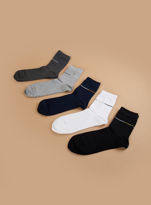 CODE Solid Ankle Length Socks - Pack of 5