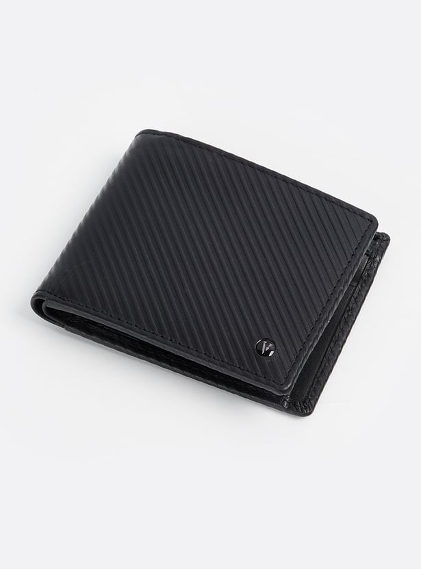 VAN HEUSEN Ribbed Leather Bi-Fold Wallet