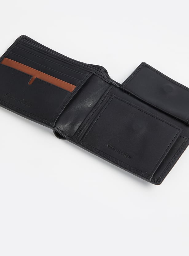 VAN HEUSEN Ribbed Leather Bi-Fold Wallet