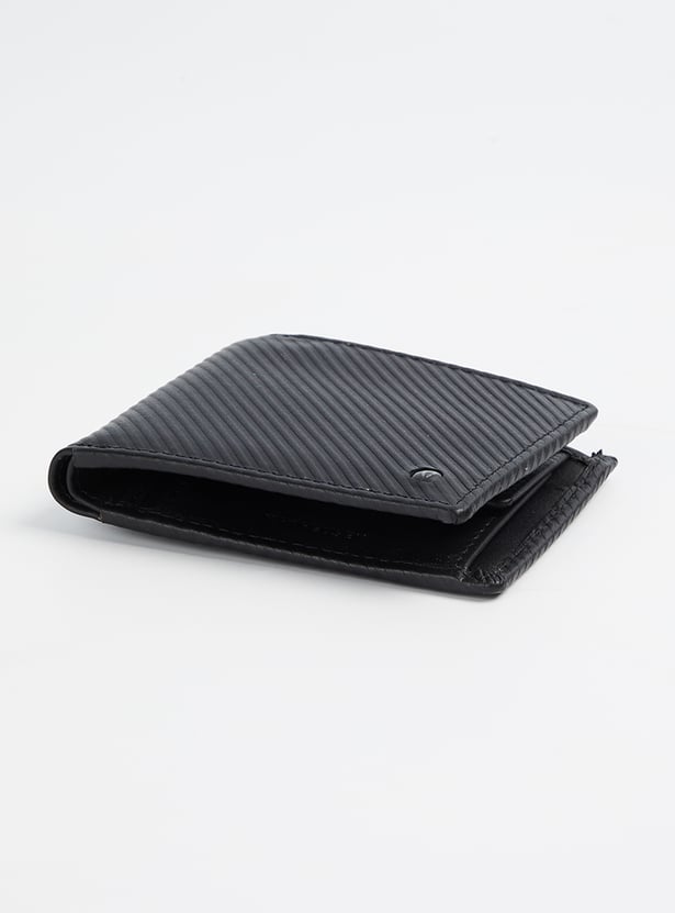 VAN HEUSEN Ribbed Leather Bi-Fold Wallet