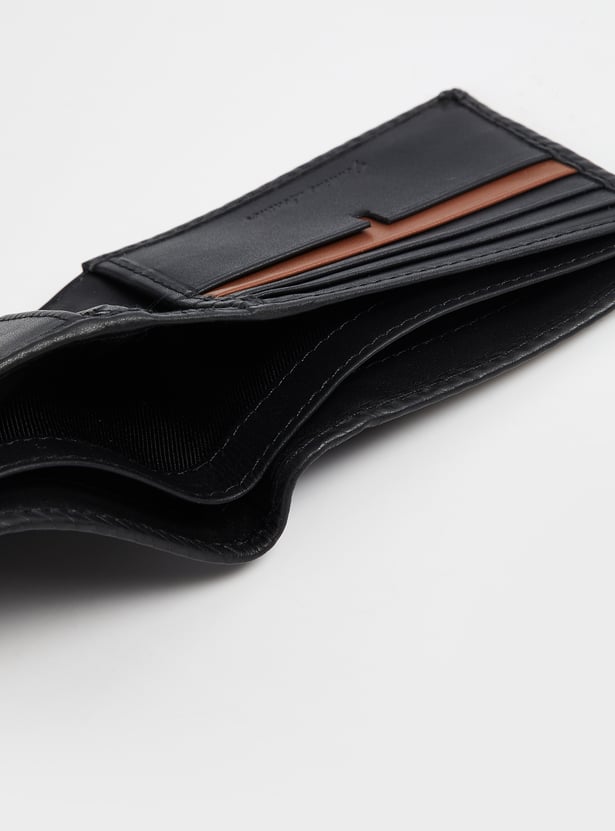 VAN HEUSEN Ribbed Leather Bi-Fold Wallet