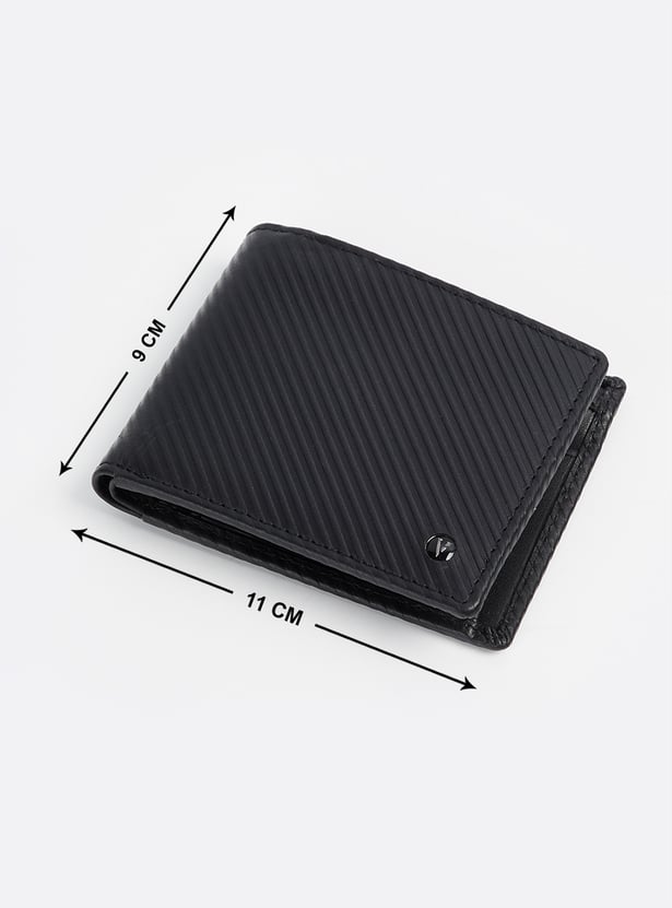 VAN HEUSEN Ribbed Leather Bi-Fold Wallet