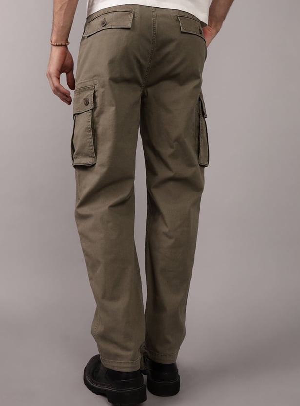 AMERICAN EAGLE Solid Regular Fit Cargos