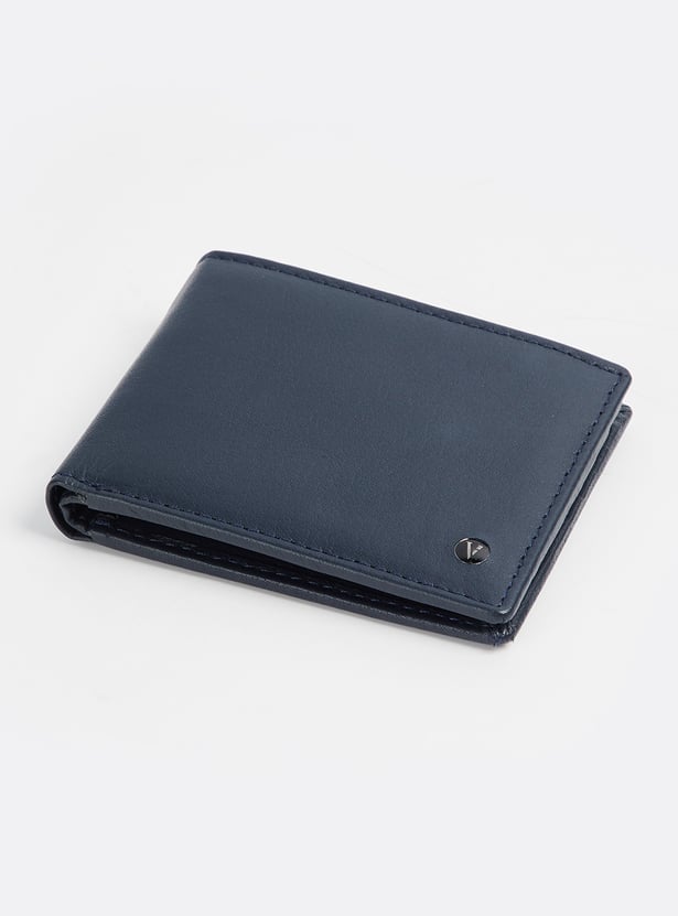 VAN HEUSEN Solid Leather Bi-Fold Wallet