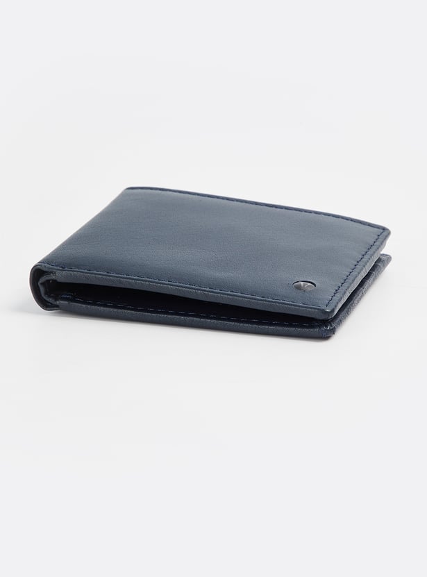 VAN HEUSEN Solid Leather Bi-Fold Wallet