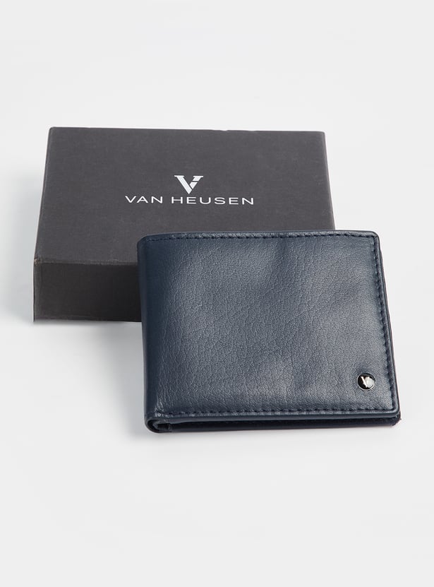 VAN HEUSEN Solid Leather Bi-Fold Wallet