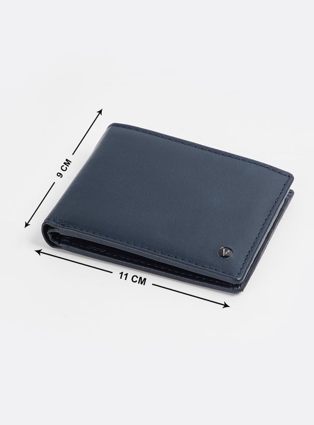 VAN HEUSEN Solid Leather Bi-Fold Wallet