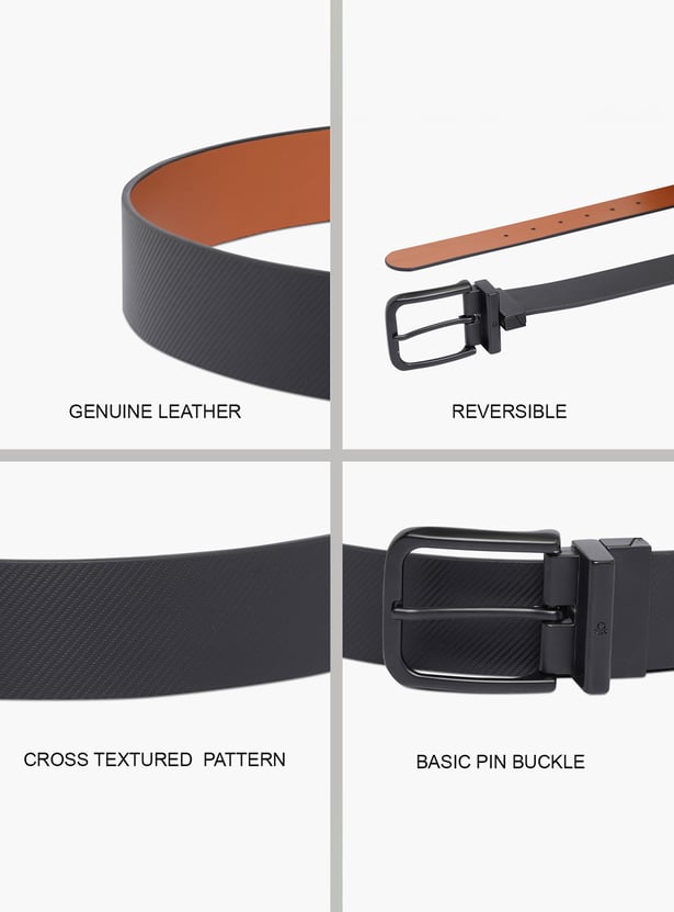 UNITED COLORS OF BENETTON Textured Reversible Belt