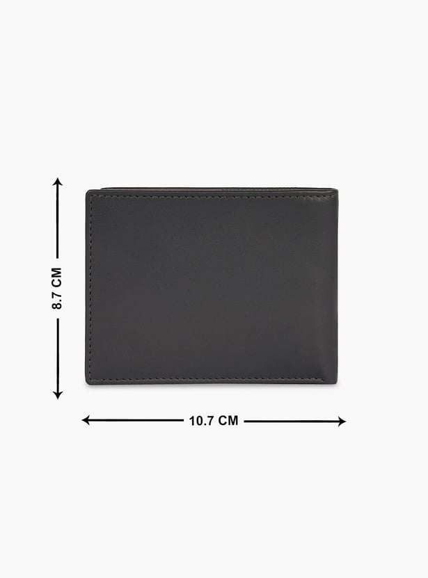 UNITED COLORS OF BENETTON Textured Bi-Fold Leather Wallet