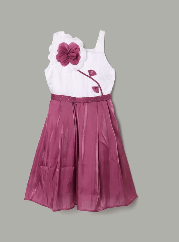 PEPPERMINT Girls Flower Applique Dress